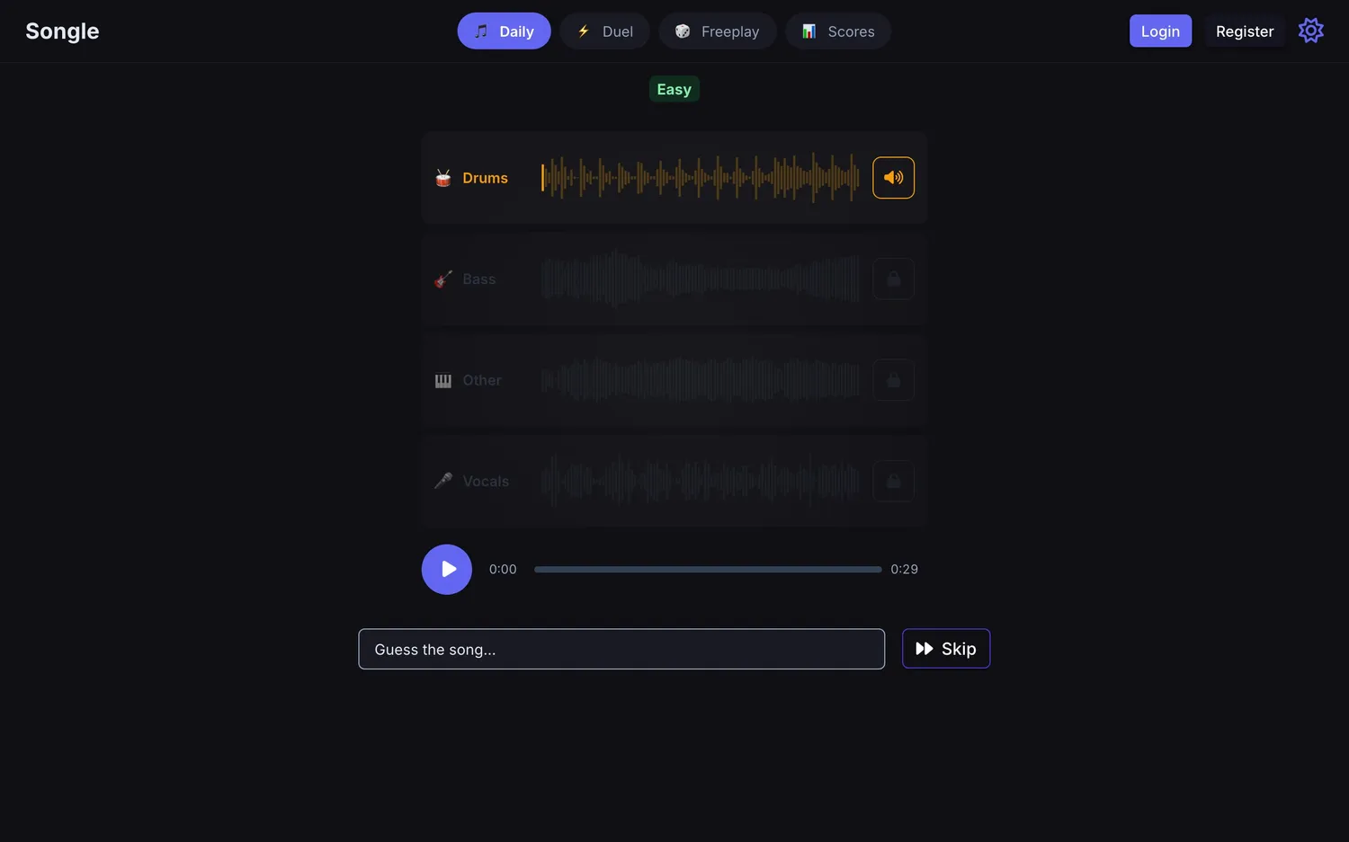 A screenshot of Songle