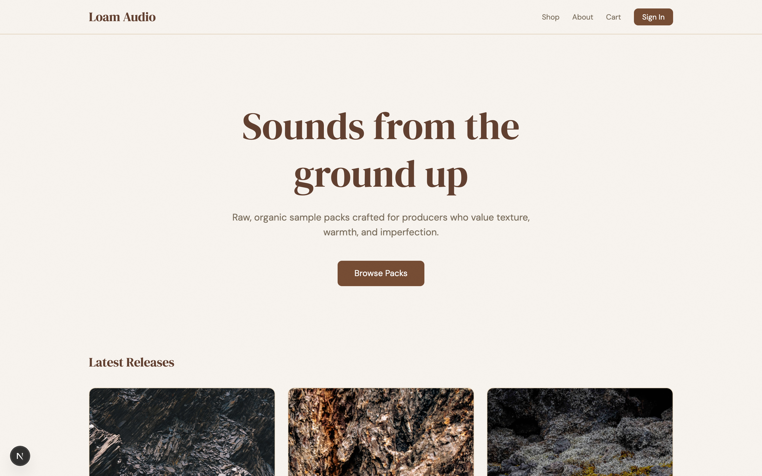 Original homepage